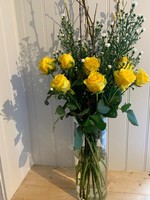 Roses & Pussy Willow Hand tied